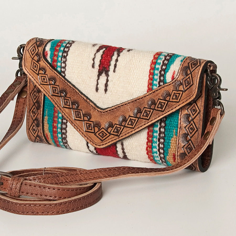 American Darling Handcrafted Hand Tooled Leather Saddle Blanket Envelope - Uhorse