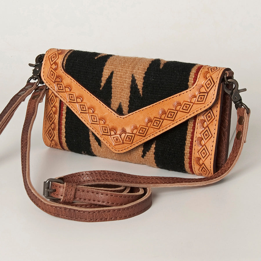 American Darling Handcrafted Hand Tooled Leather Saddle Blanket Envelope - Uhorse