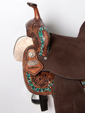 Western American Leather Horse Saddle Trail Barrel Endurance Hilason