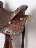 Western American Leather Horse Saddle Trail Barrel Endurance Hilason