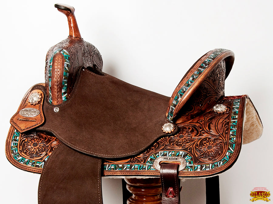 Western American Leather Horse Saddle Trail Barrel Endurance Hilason