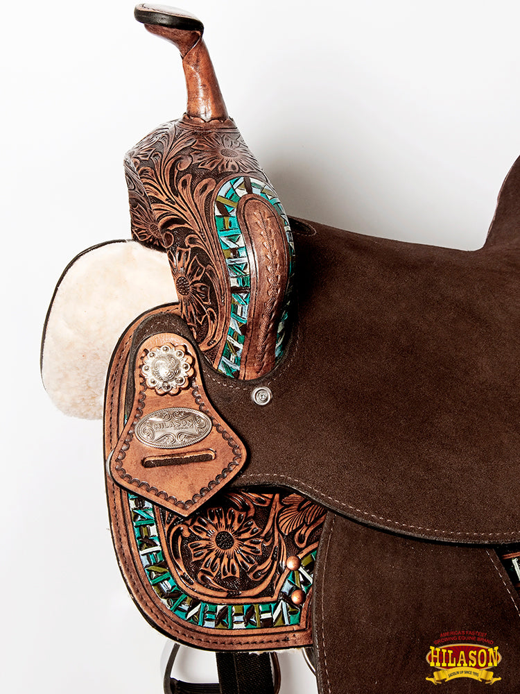 Western American Leather Horse Saddle Trail Barrel Endurance Hilason
