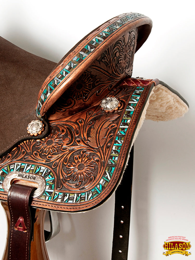 Western American Leather Horse Saddle Trail Barrel Endurance Hilason