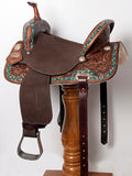 Western American Leather Horse Saddle Trail Barrel Endurance Hilason