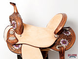 HILASON Western Horse Saddle American Leather Flex Tree Trail & Pleasure Tan