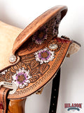 HILASON Western Horse Saddle American Leather Flex Tree Trail & Pleasure Tan