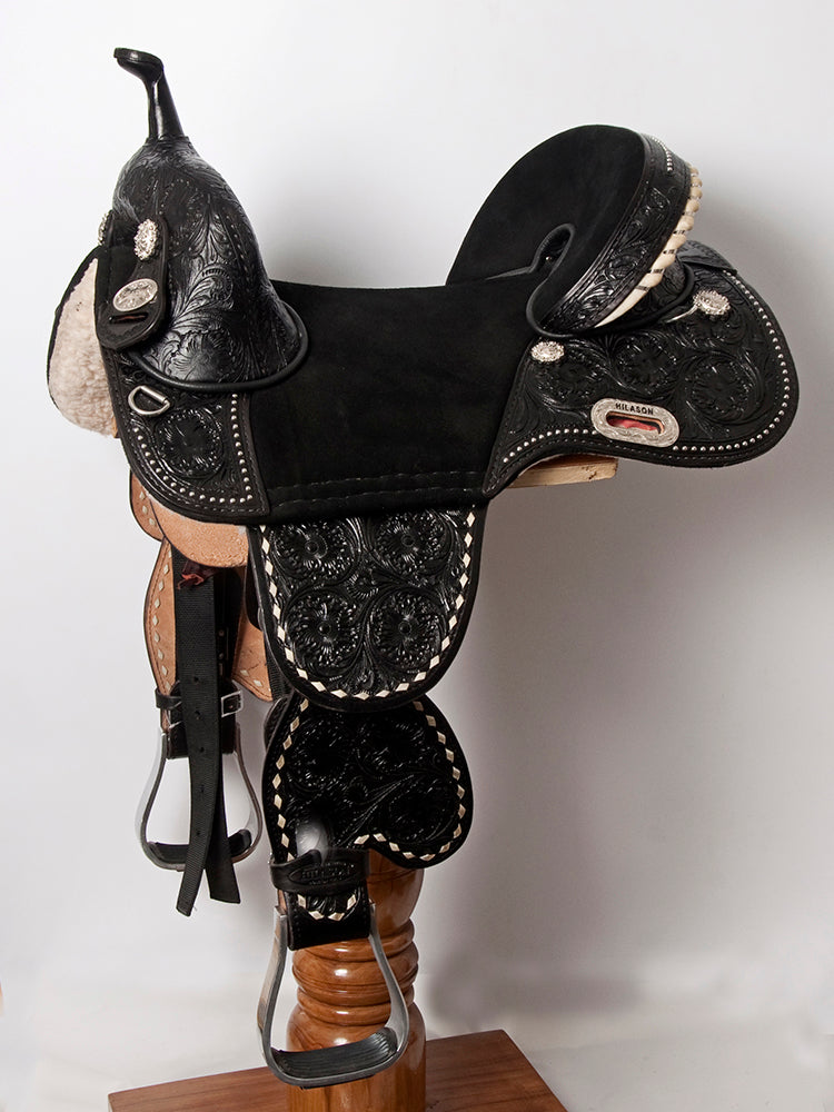 Hilason Western Horse Treeless Trail Barrel American Leather Saddle