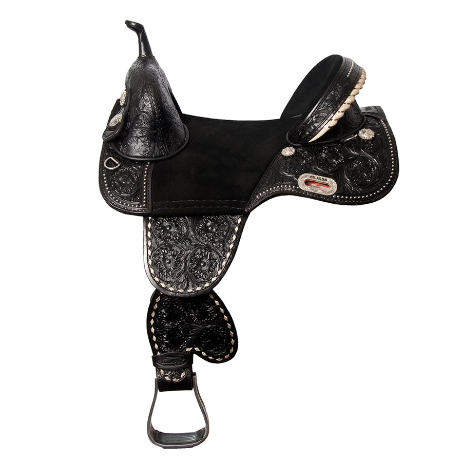 HILASON Western Horse Treeless Trail Barrel American Leather Saddle | for Horses - Uhorse