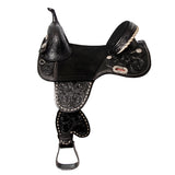 HILASON Western Horse Treeless Trail Barrel American Leather Saddle | for Horses - Uhorse