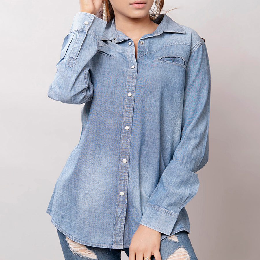American Darling Genuine leather Hand tooled carved Women 100% cotton Denim Blazer dress jacket ladies |Vintage