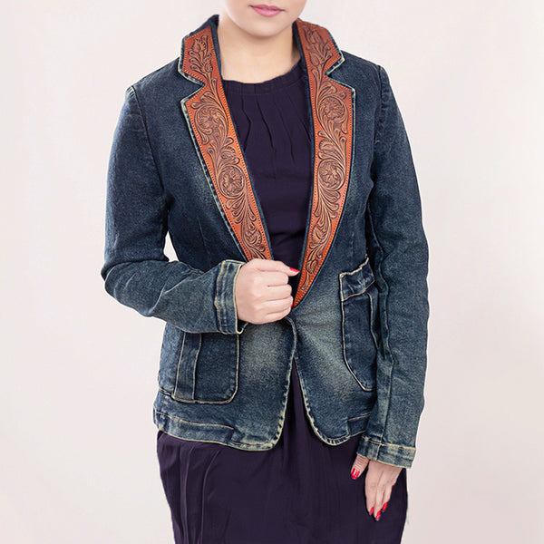 ADBZ019 Genuine leather Hand tooled hand carved Women 100% cotton by Hilason – Cowboy and equestrian accessories