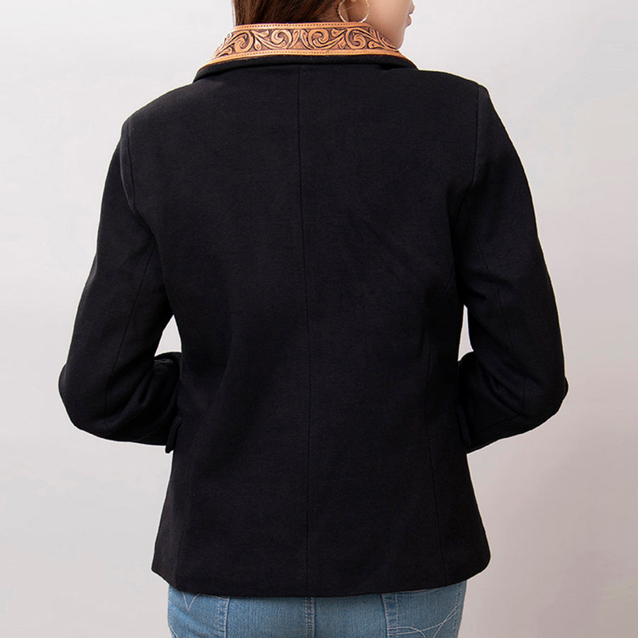 American Darling Genuine leather Hand tooled carved Women Blazer dress jacket | Vintage