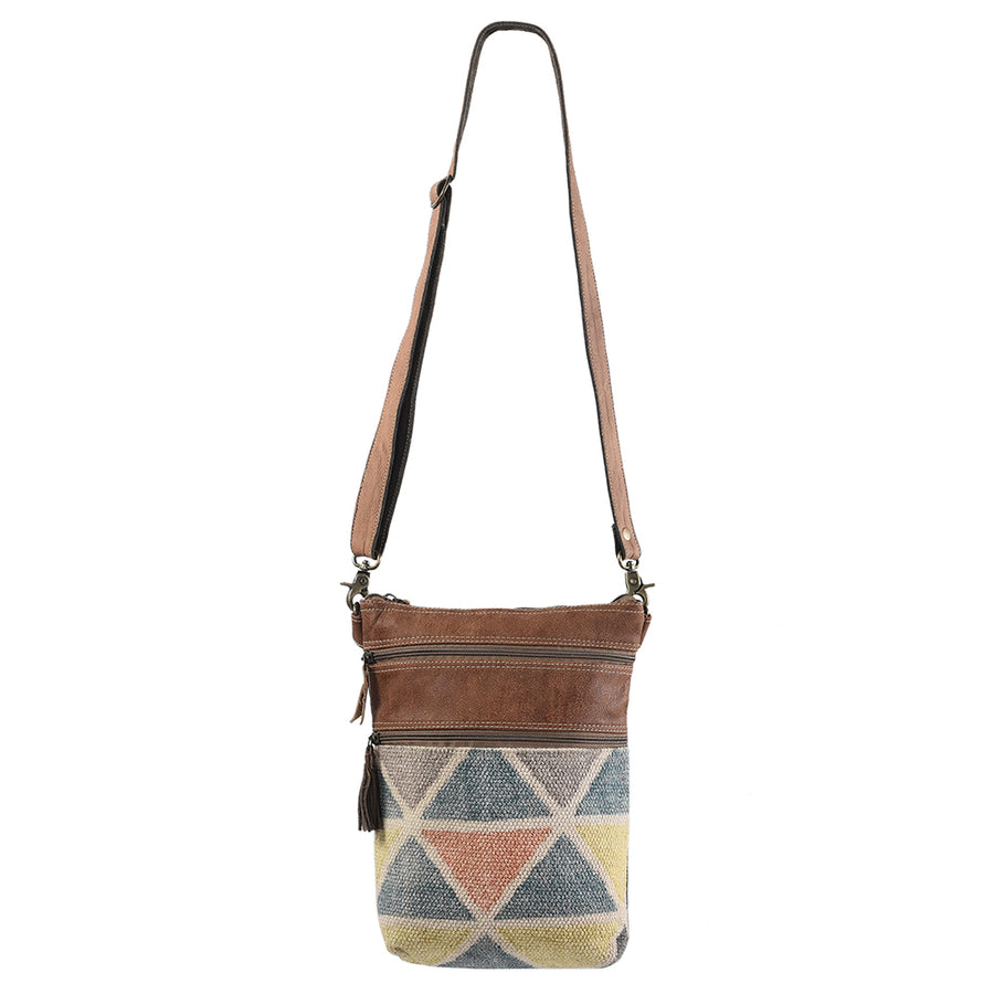 OHLAY KB320 Cross Body Upcycled Wool Upcycled Canvas Genuine Leather by Hilason – Cowboy and equestrian accessories
