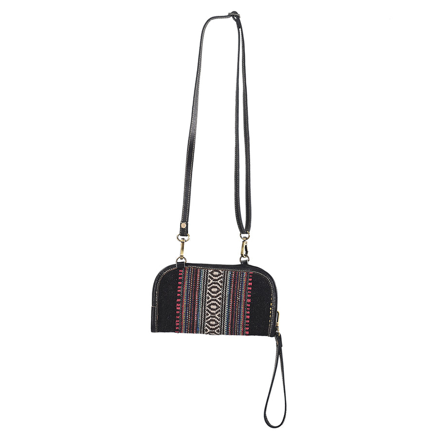 OHLAY KB309 Cross Body Upcycled Wool Genuine Leather women bag western by Hilason – Cowboy and equestrian accessories