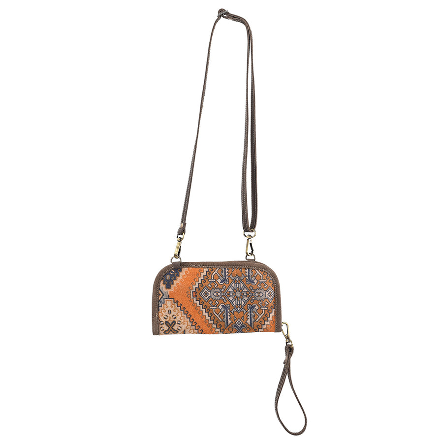 OHLAY KB308 Cross Body Upcycled Canvas Genuine Leather women bag by Hilason – Cowboy and equestrian accessories