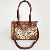 American Darling Speedy Bag Western Hand Tooled Floral Genuine Leather with Hair-On Cowhide & YKK Zipper for Women