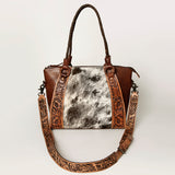 American Darling ADBG923 Tote Hand Tooled Hair-On Genuine Leather Women Bag Western Handbag Purse