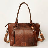 American Darling ADBG923 Tote Hand Tooled Hair-On Genuine Leather Women Bag Western Handbag Purse