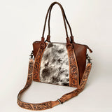 American Darling ADBG923 Tote Hand Tooled Hair-On Genuine Leather Women Bag Western Handbag Purse