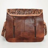 American Darling ADBGI153 Large Crossbody Hand Tooled Hair-On Genuine Leather Women Bag Western Handbag Purse