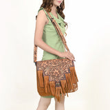 American Darling Messenger Hand Tooled Genuine Leather W. Women Bag