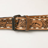 American Darling Messenger Bag Western Hand Tooled Floral Genuine Leather with Hair-On Cowhide Fringes & YKK Zipper for Women