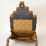 American Darling ADBG926 Messenger Hand Tooled Hair-On Genuine Leather Women Bag Western Handbag Purse| Cute