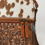 American Darling Cross Body Hand Tooled Hair on-Genuine Leather Western Women Bag Handbag Purse | Crossbody for Cute