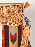 American Darling Clutch Hand Tooled Saddle Blanket Fabric Genuine Leather Western Women Bag Handbag Purse | Purses for Cute