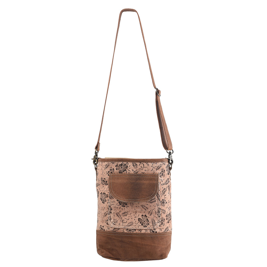 OHLAY Large Crossbody Upcycled Canvas Genuine Leather Women's Bag Western Handbag Purse | Womens Handbags Belt for Women Summer