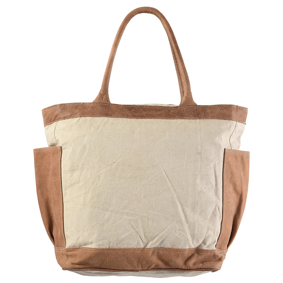 OHLAY KB312 TOTE Upcycled Wool Canvas Genuine Leather women bag western handbag purse