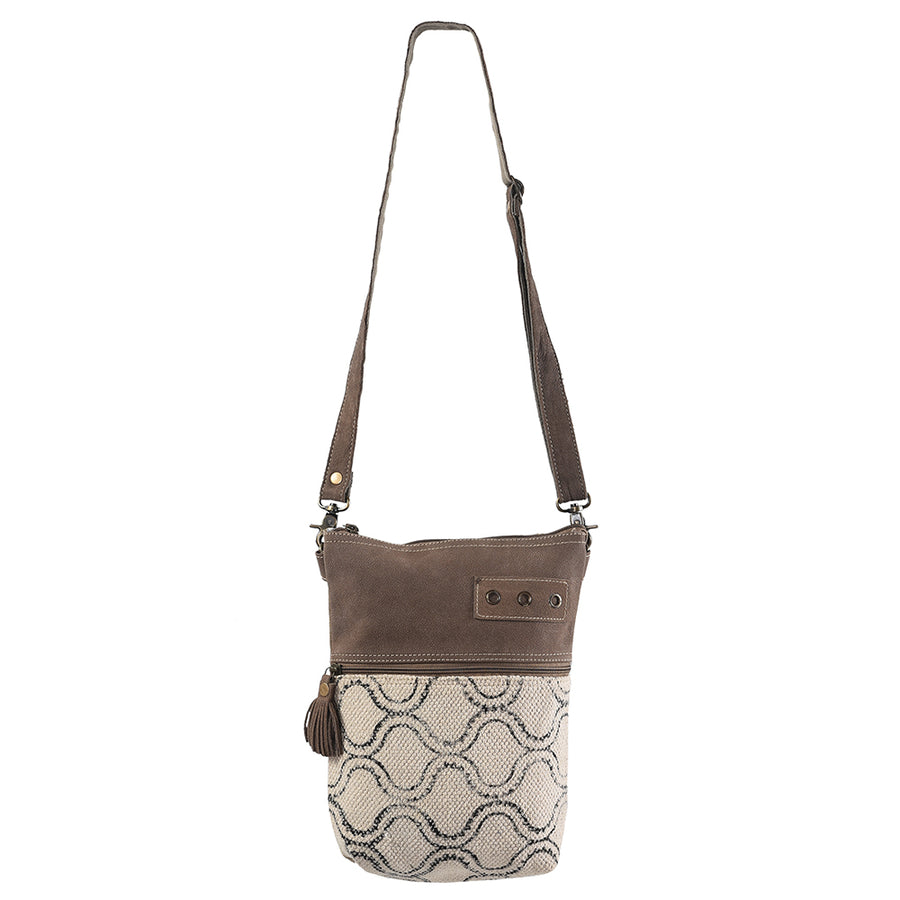 OHLAY KB319 Cross Body Upcycled Wool Upcycled Canvas Genuine Leather by Hilason – Cowboy and equestrian accessories