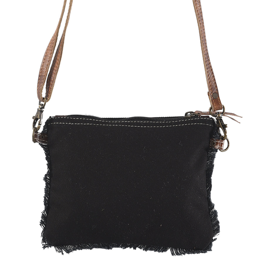 OHLAY Cross Body Upcycled Canvas Genuine Leather Women's Bag Western Handbag Purse | Womens Handbags Belt for Women Summer