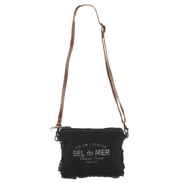 OHLAY KB336 Cross Body Upcycled Canvas Genuine Leather women bag by Hilason – Cowboy and equestrian accessories