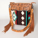 American Darling Signature Crossbody Hand Tooled Saddle Blanket Genuine Leather Women Bag Western Handbag Purse