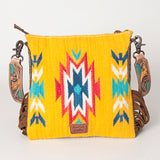 American Darling Hand Tooled Saddle Blanket Genuine Leather Women Bag Western Handbag Purse