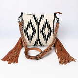 American Darling Hand Tooled Saddle Blanket Genuine Leather Women Bag Western Handbag Purse