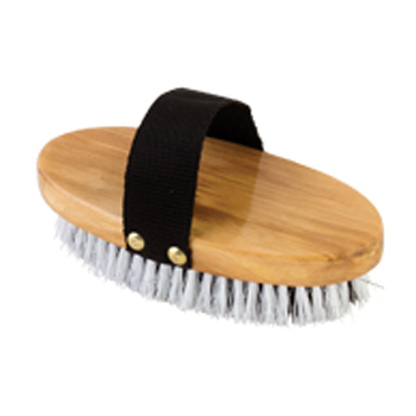 6.5 Inches Hilason Nylon Strap Brush With Wood Body by Hilason – Cowboy and equestrian accessories