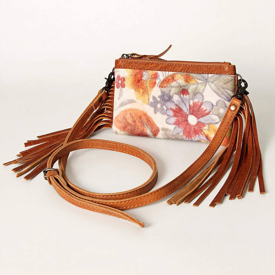 American Darling Women's Small Crossbody Bag Western Hair-On Genuine Leather Handbag - Uhorse