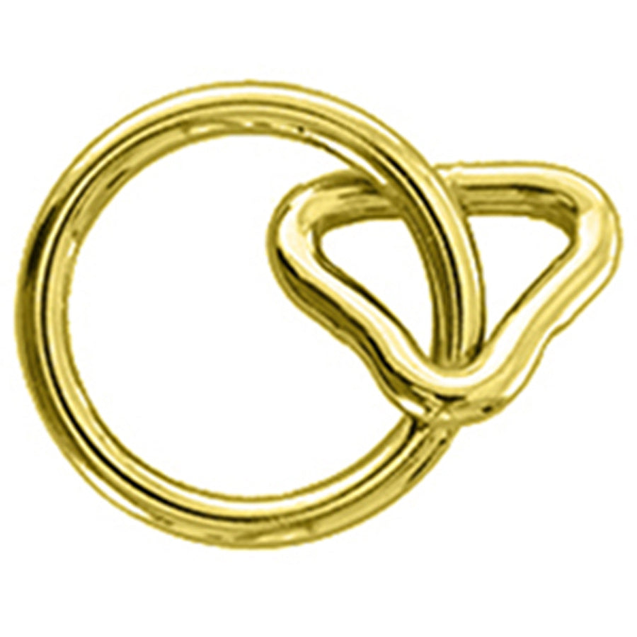 Hilason 1 Inch Loop 1/4 Ring Brass Plated