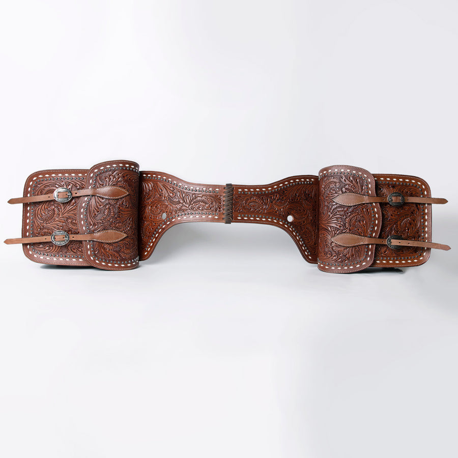 HILASON Soft Leather Horse Saddle Bag Brown | Equestrian Western Adjustable Closure