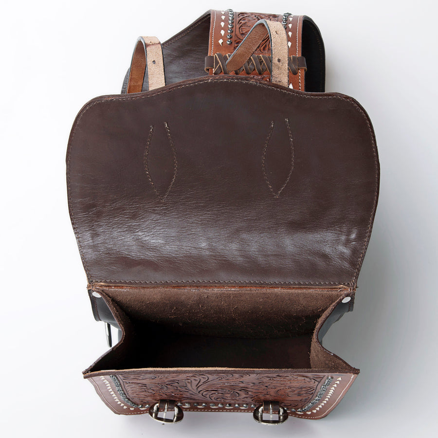 HILASON Soft Leather Horse Saddle Bag Brown | Equestrian Western Adjustable Closure