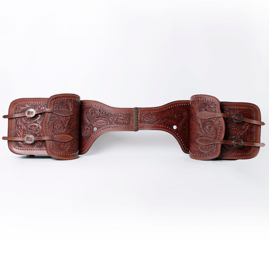 HILASON Soft Leather Horse Saddle Bag Brown | Equestrian Western Adjustable Closure