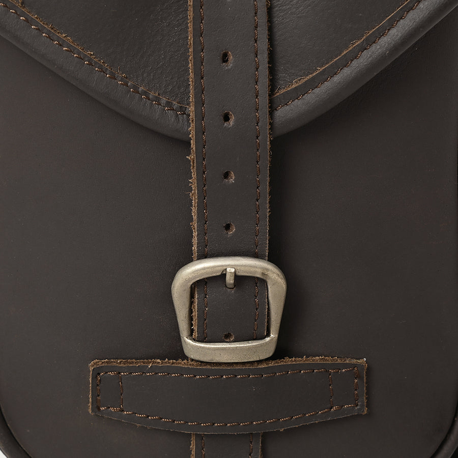 6.5"W x 8"H 3"B Comfytack Soft Leather Saddle Horn Bag Brown