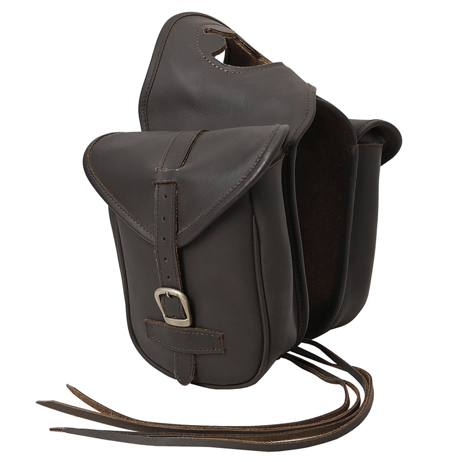 6.5"W x 8"H 3"B Comfytack Soft Leather Saddle Horn Bag Brown - Uhorse