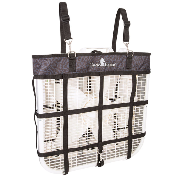 Black and gray nylon mesh feed tote bag with grid pattern - Uhorse