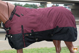 Hilason 1200D Turnout Light Winter Waterproof Rain Sheet Horse Black