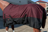 Hilason 1200D Turnout Light Winter Waterproof Rain Sheet Horse Black