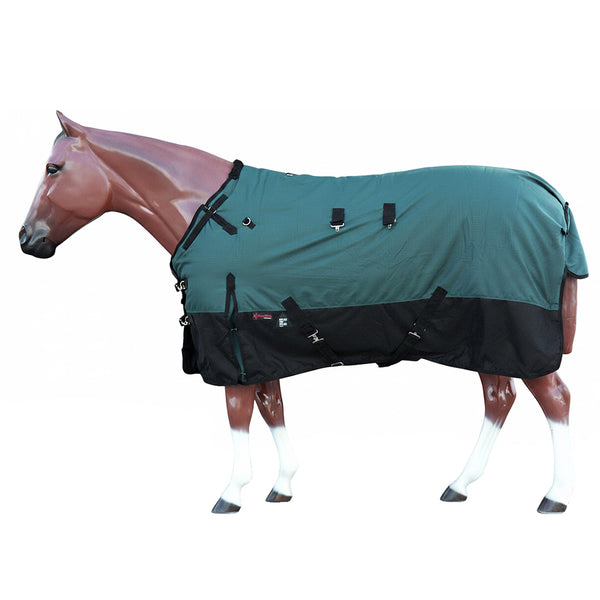 Hilason 1200D Turnout Light Winter Waterproof Rain Sheet Horse Sheet Hunter Green - Uhorse