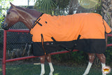 Hilason 1200D Turnout Light Winter Waterproof Rain Sheet Horse Black